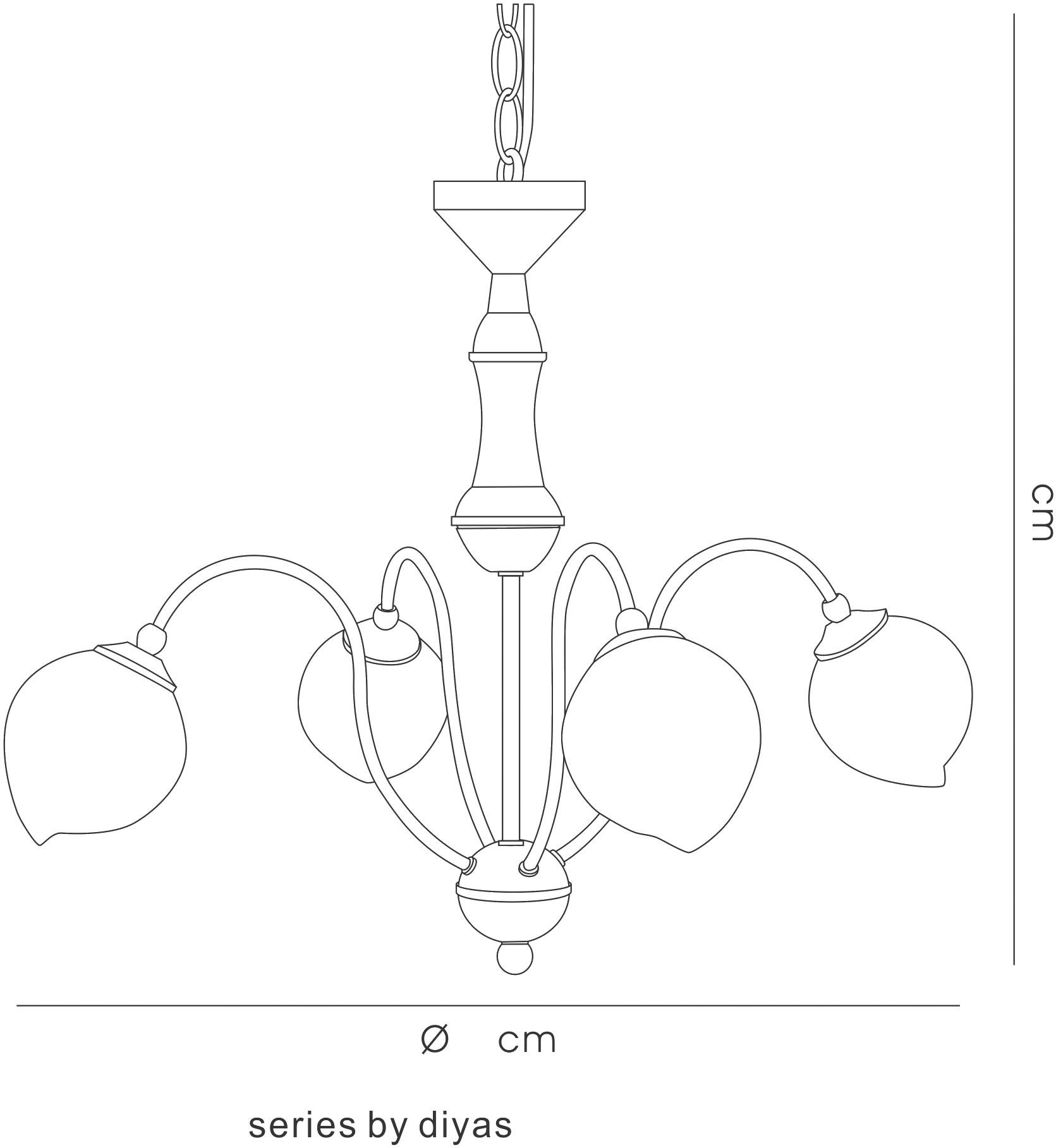 Bastia Ceiling Lights Diyas Multi Arm Fittings